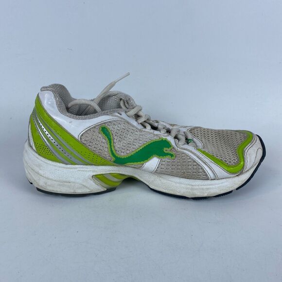 Puma Levaio IdCell Running Shoes Women Size 6.5 White Green Mesh Low Top Lace Up - Picture 7 of 10